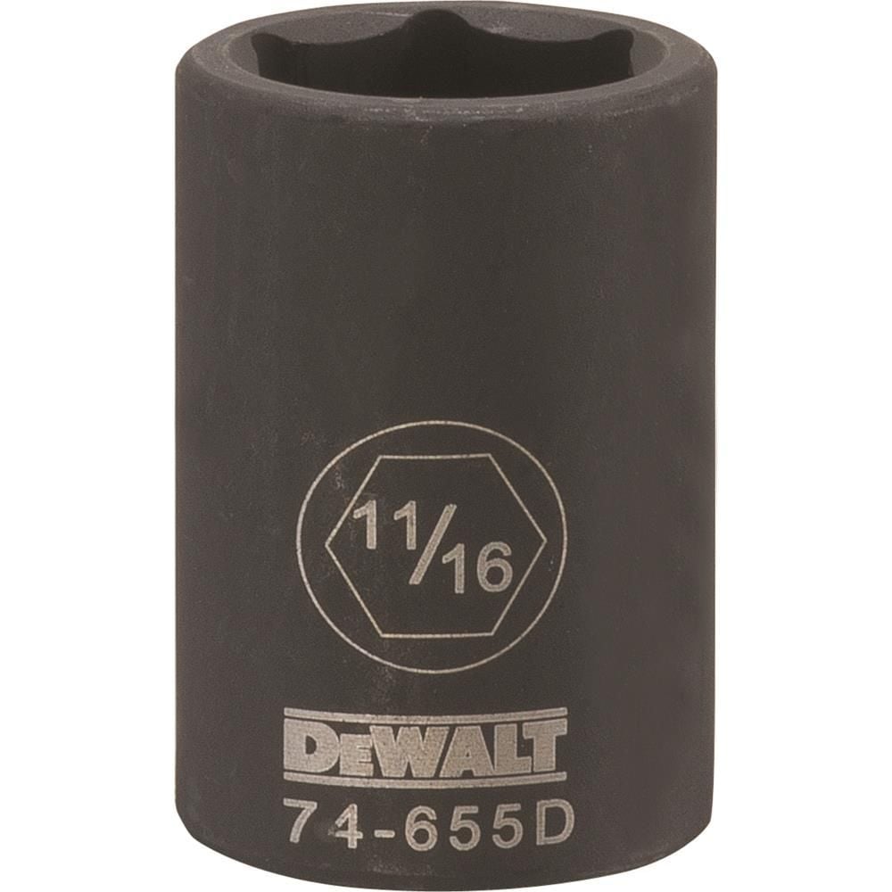 DEWALT 1/2 Drive X 11/16 6PT Standard Impact Socket, large image number 1