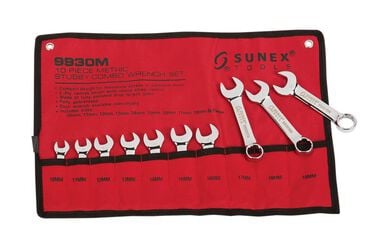 Sunex 10 pc. Metric Stubby Combo Wrench Set, large image number 2