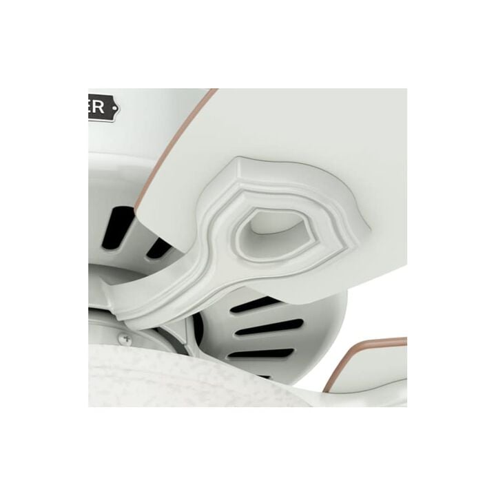 Hunter Fan Builder Deluxe Ceiling Fan 52in White White/Beech, large image number 6