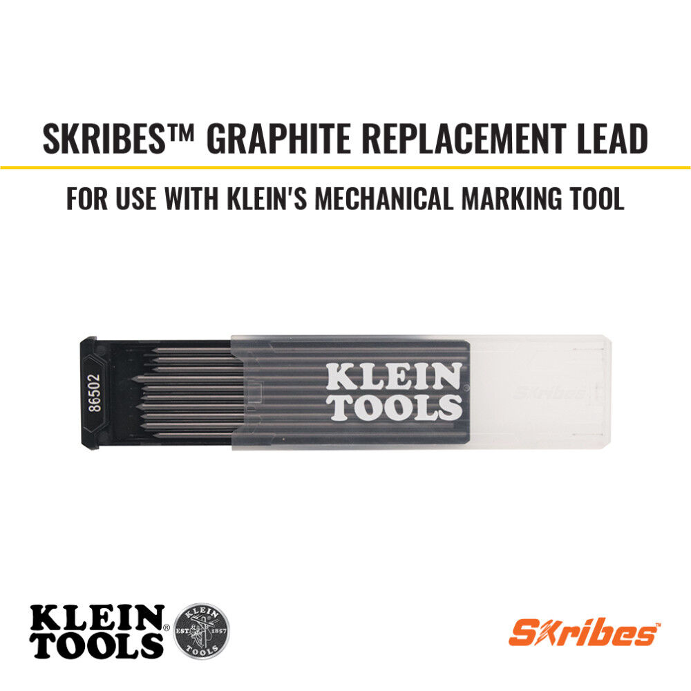 Klein Tools Skribes 2.8 mm ABS Replacement Lead, Black, 10 Pieces, large image number 2