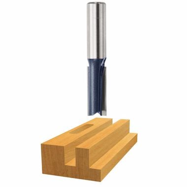 Bosch 1/2 In. x 1 In. Carbide Tipped 2-Flute Straight Bit, large image number 0