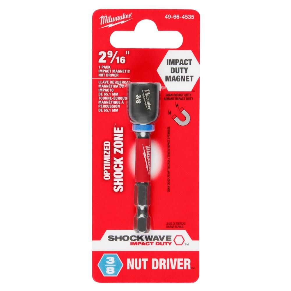 Milwaukee SHOCKWAVE 2-9/16 in. Magnetic Nut Driver 3/8 in., large image number 9