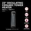 Perfect Aire 23 Inch 1500/900W 5120 BTU Black Ceramic Heater with Remote, small image number 3