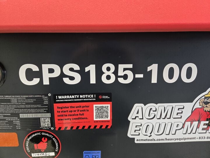 Chicago Pneumatic CPS 185-100 Towable 185 CFM Portable Diesel Powered Air Compressor , large image number 14