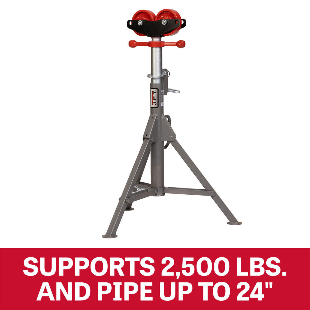 JET Folding Pipe Jack Stand with Steel Rollers, large image number 8