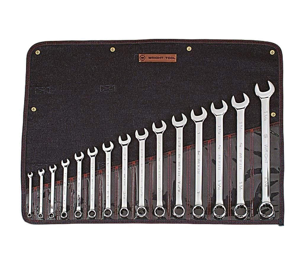 Wright Tool 15 pc. Full Polish Combination Wrench Set, large image number 1