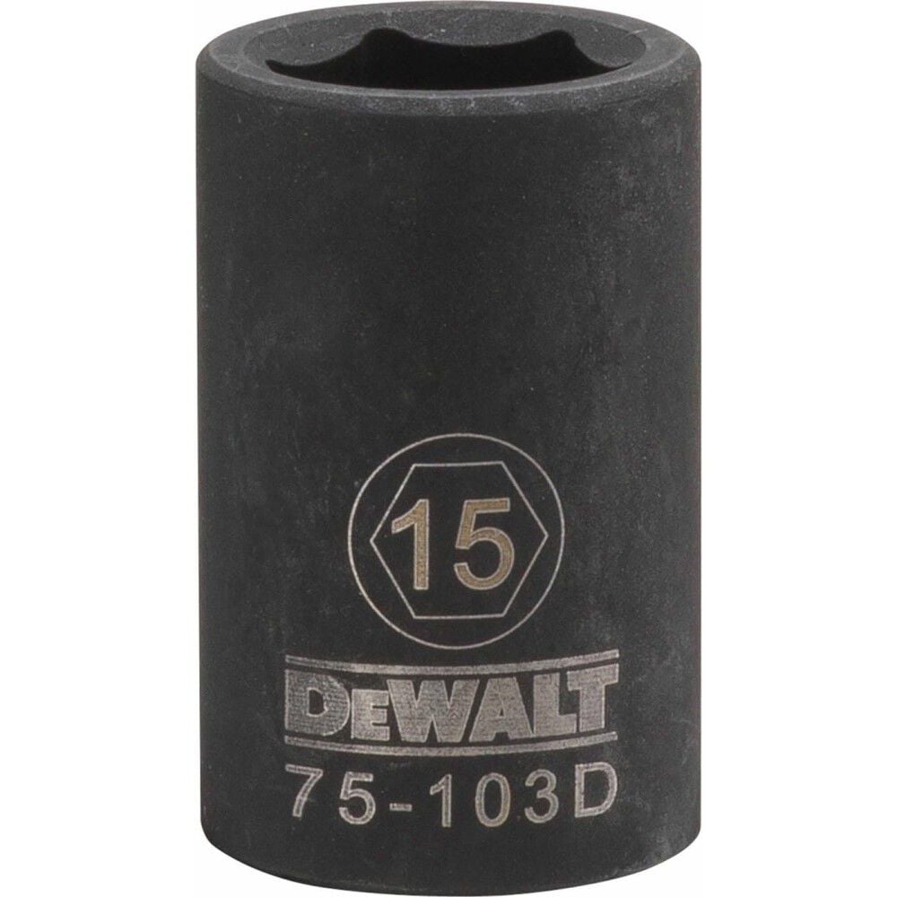 DEWALT 1/2 Inch Drive 6pt 15mm Impact Socket, large image number 1