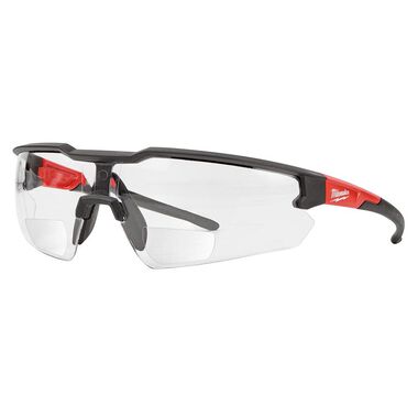 Milwaukee Safety Glasses - +3.00 Magnified Clear Anti-Scratch Lenses, large image number 8