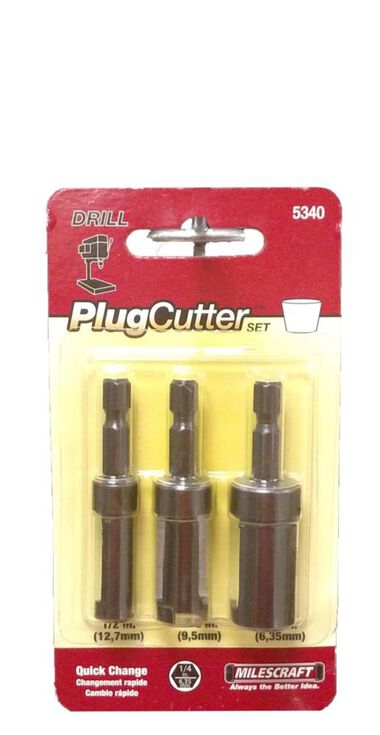 Milescraft 3-Piece Plug Cutter Set, large image number 1