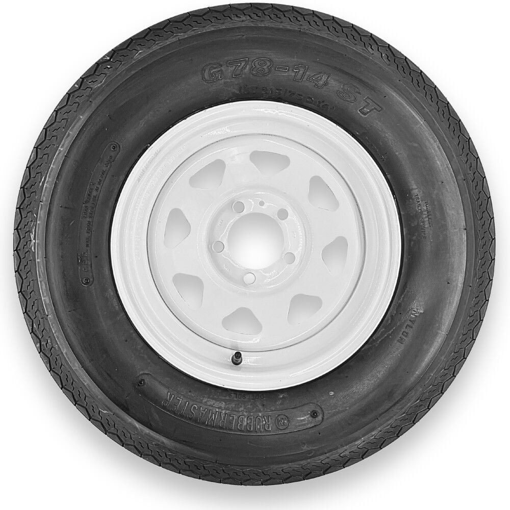 Rubbermaster Tire G78-14 6P TL & MTD 14 x 6 5 on 4.5 SPOKE – 599235