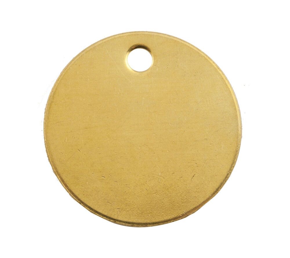 C H Hanson 1-1/2 Inch Tag-Round, Brass, 25 Pack, large image number 2