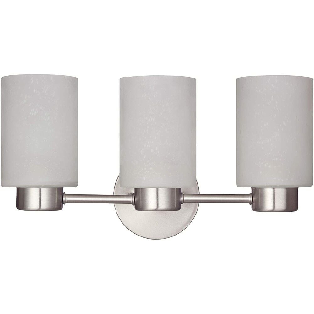 Westinghouse 60W Nickel Sylvestre Three Light Wall Light Fixture, large image number 2