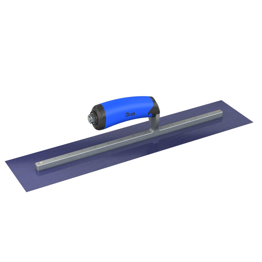 Bon Tool Finish Trowel Square Blue Steel 18 Inch x 4 Inch with Comfort Grip Handle, large image number 2