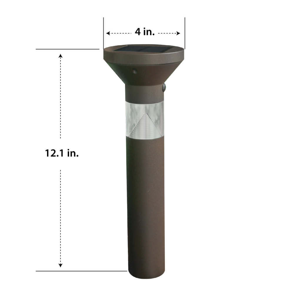 Feit Electric 12-3/5 Inch Solar Powered 40 Lumens LED Bollard Light Bronze, large image number 2