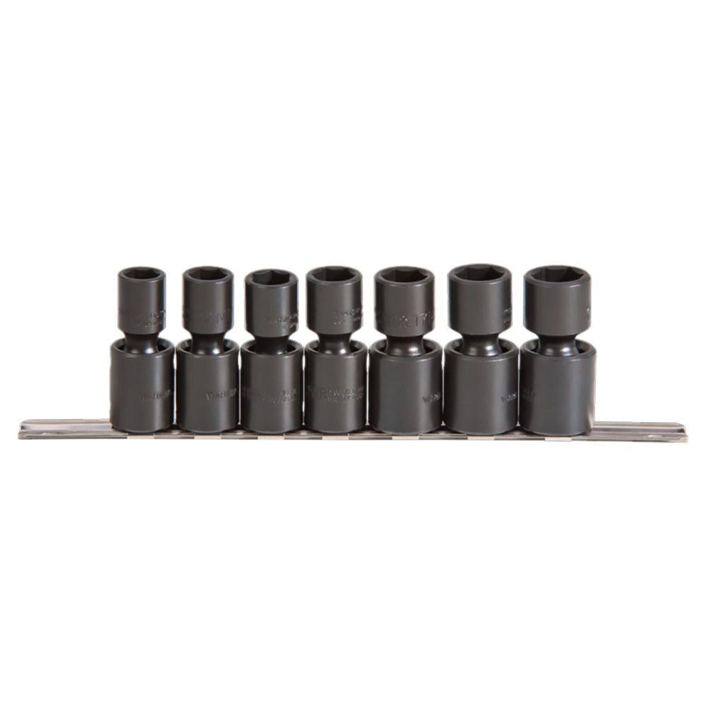 Proto 1 2in Drive 6pt Metric Universal Impact Socket Set 7pc