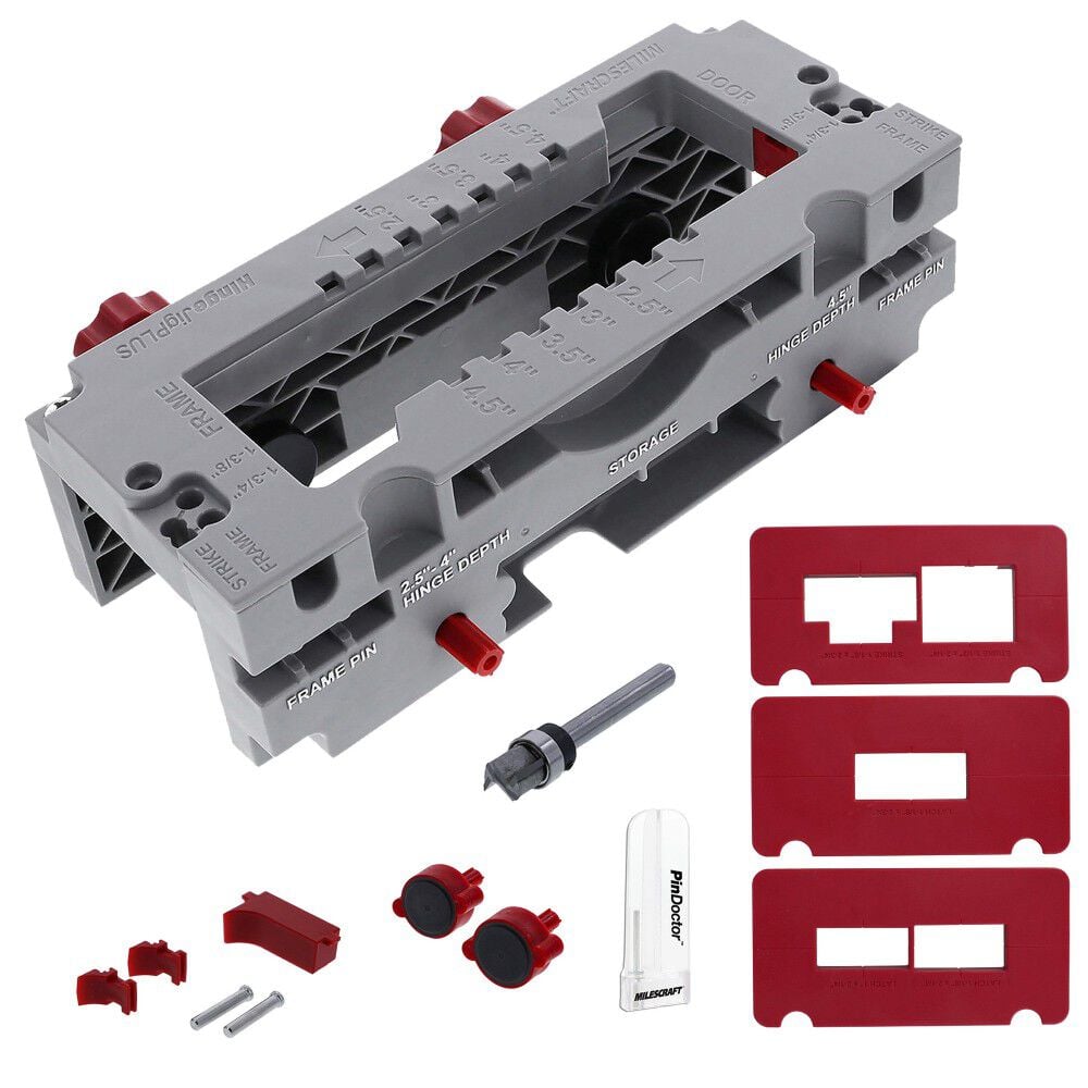 Milescraft HingeJigPLUS Self-Clamping Door and Hinge, Latch, and Strike Plate Jig, large image number 1