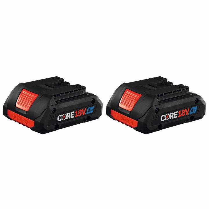 Bosch CORE18V 18V 4Ah Lithium Ion Power Tool Battery Pack with Fuel Indicator (2 pack)