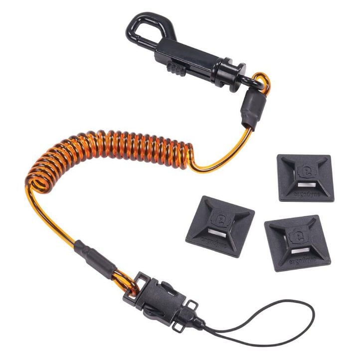 Ergodyne Squids 3151 Coil Lanyard plus Mini Adhesive Mounts