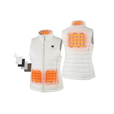 ORORO Womens Off-White Classic Heated Vest Kit Large