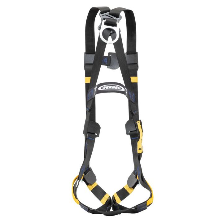 Werner Standard Full Body Harness with Pass Thru Leg and Chest Buckle, Medium/Large, large image number 1