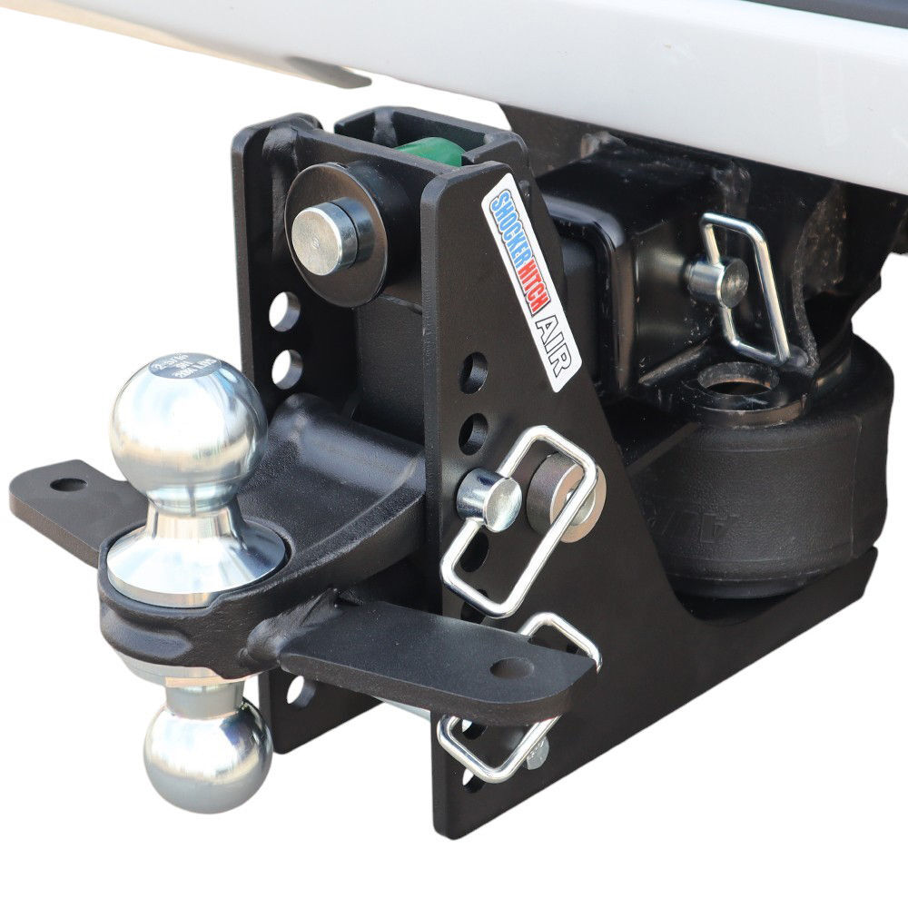 Shocker Hitch 14K 2 1/2 Inch Max Black Air Receiver Hitch & Chrome Combo Sway Bar Tab Ball Mount 2 Inch & 2 5/16 Inch Hitch Balls, large image number 8