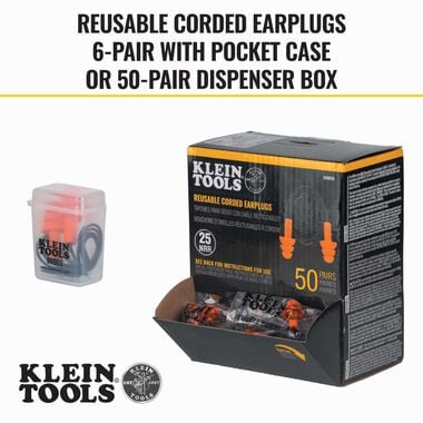 Klein Tools Corded Earplugs 6 Pairs, large image number 2