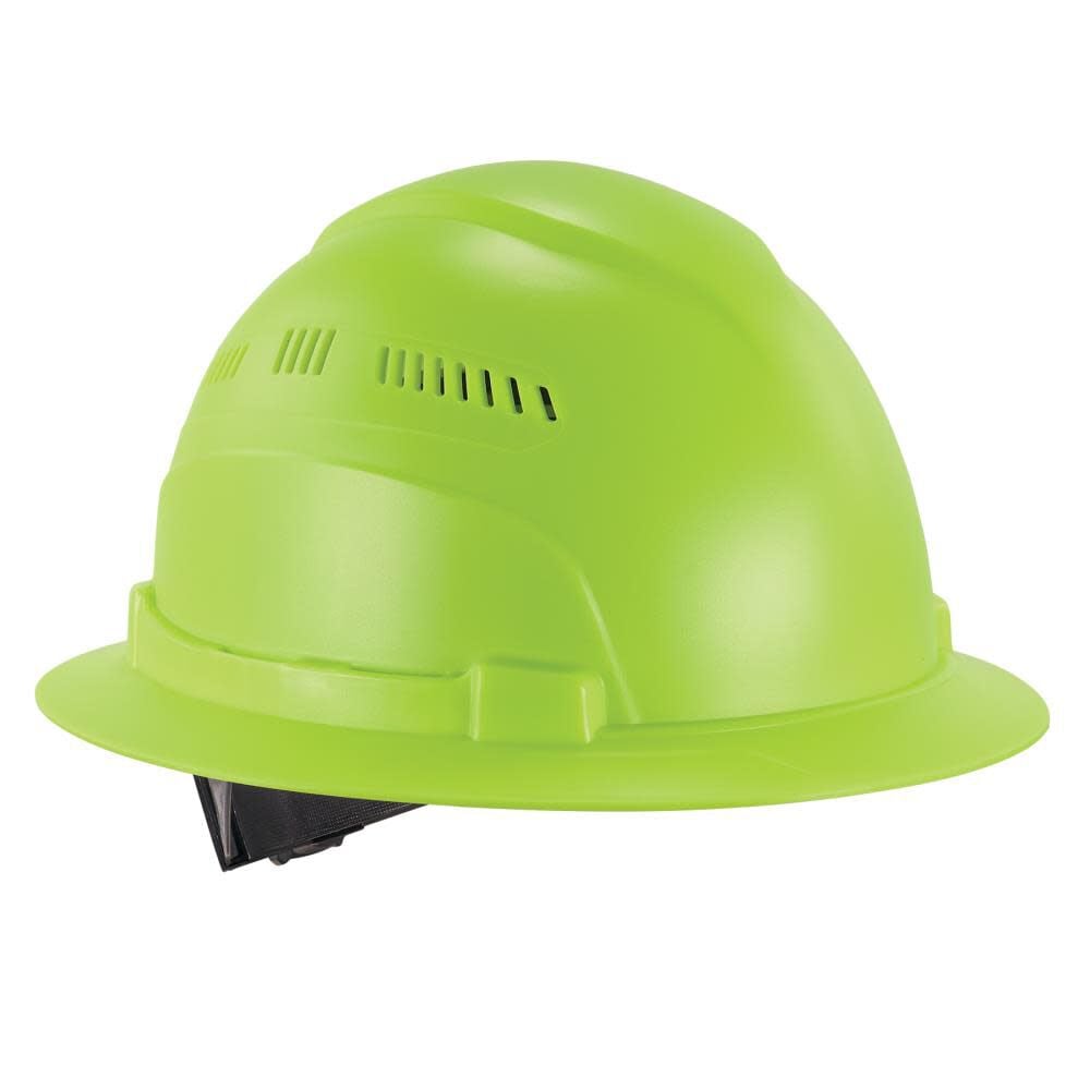 Ergodyne Skullerz 8968 Lime Lightweight Full Brim Hard Hat Vented Class C – 60228