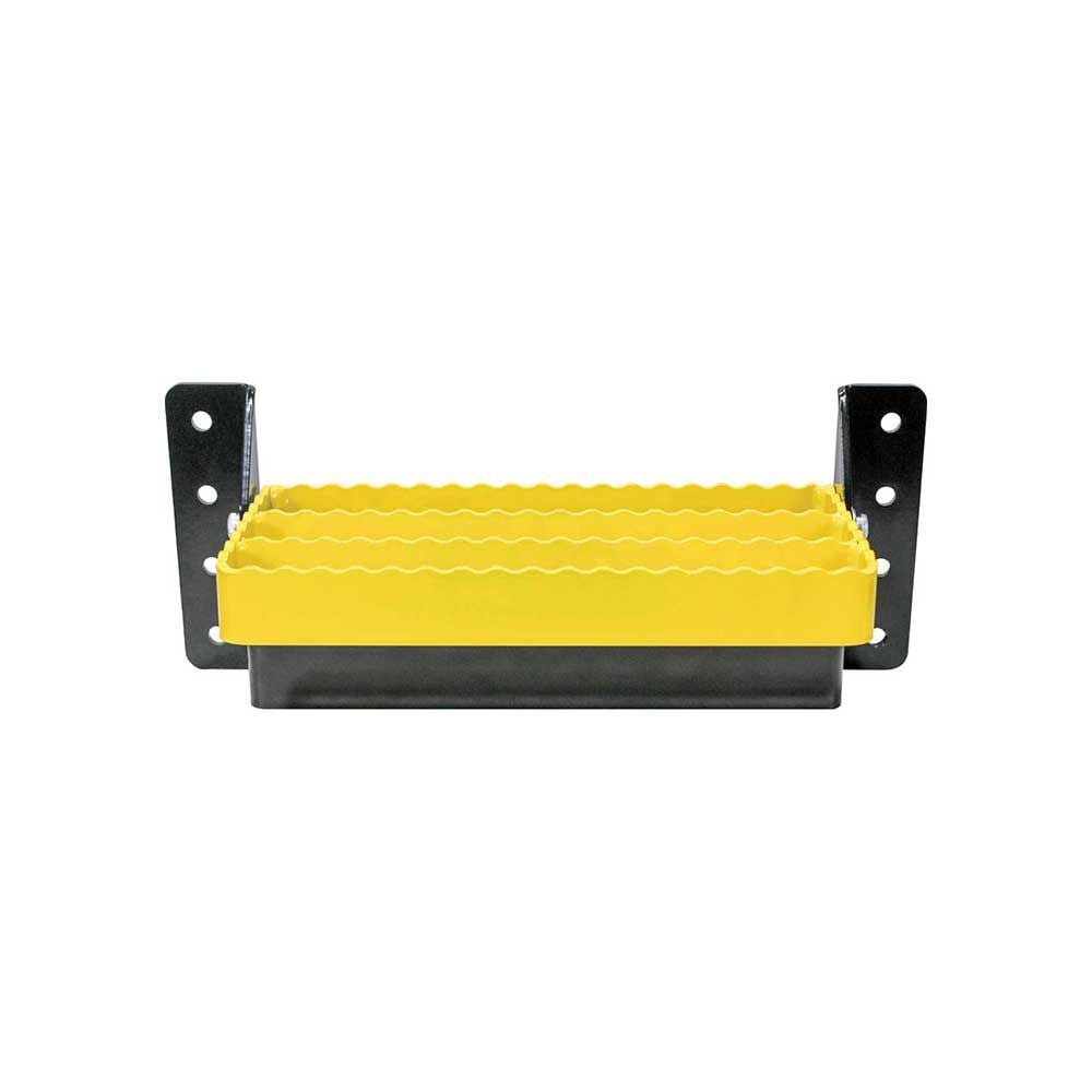 K&M Manufacturing Universal Flip-Up Tractor Step Black & Yellow, large image number 2
