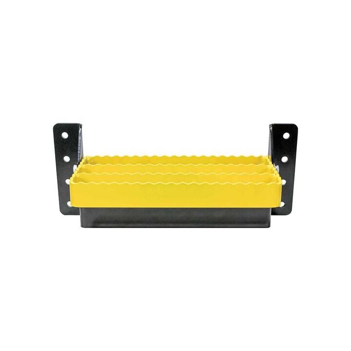 K&M Manufacturing Universal Flip-Up Tractor Step Black & Yellow, large image number 1