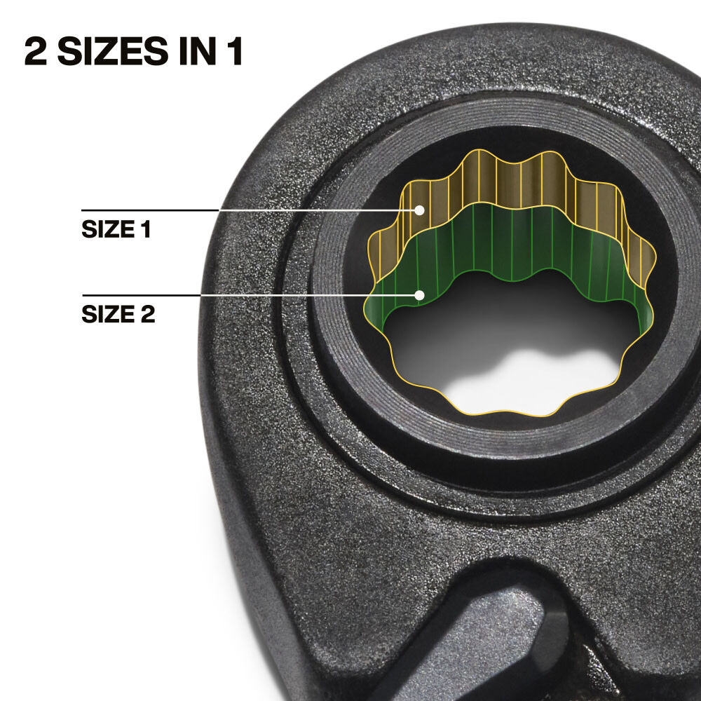 Klein Tools SAE Ratcheting Quad Wrench Set 2 Piece, large image number 3
