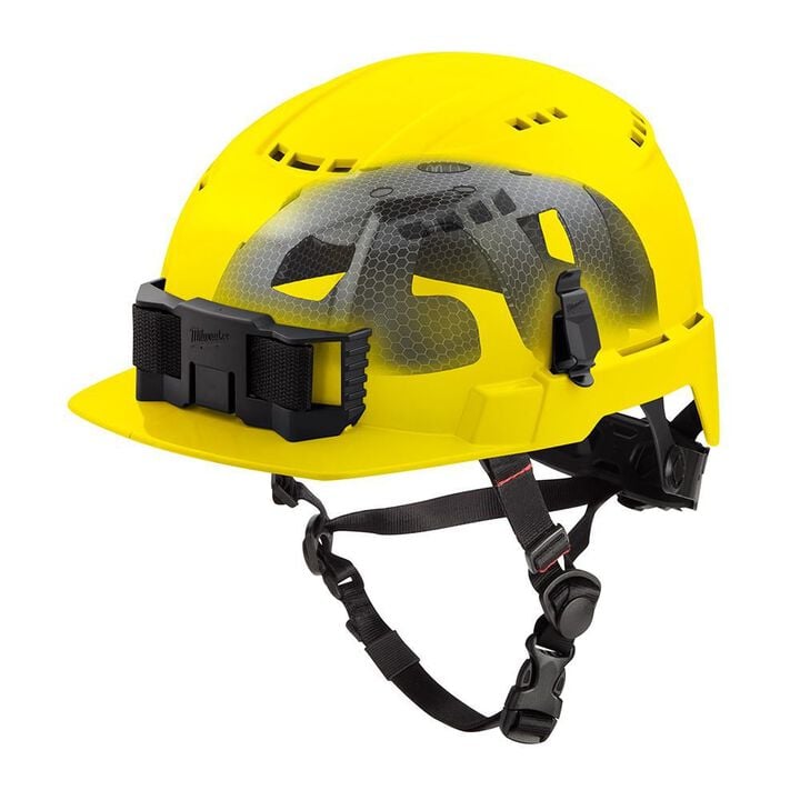 Milwaukee BOLT Front Brim Vented Safety Helmet with IMPACT ARMOR Liner (USA) - Type 2, Class C Yellow