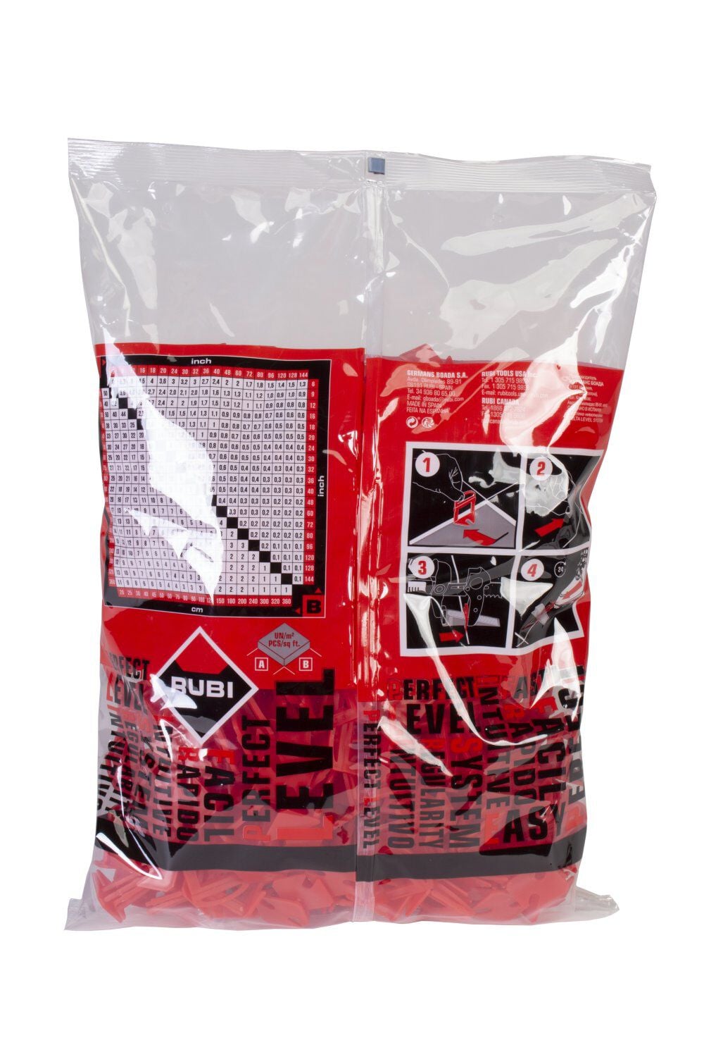 Rubi Tools Delta Leveling System 1/8 Inch Clips Bag of 400, large image number 2