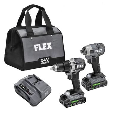 FLEX 24V Drill Driver and 1/4in Impact Driver Kit