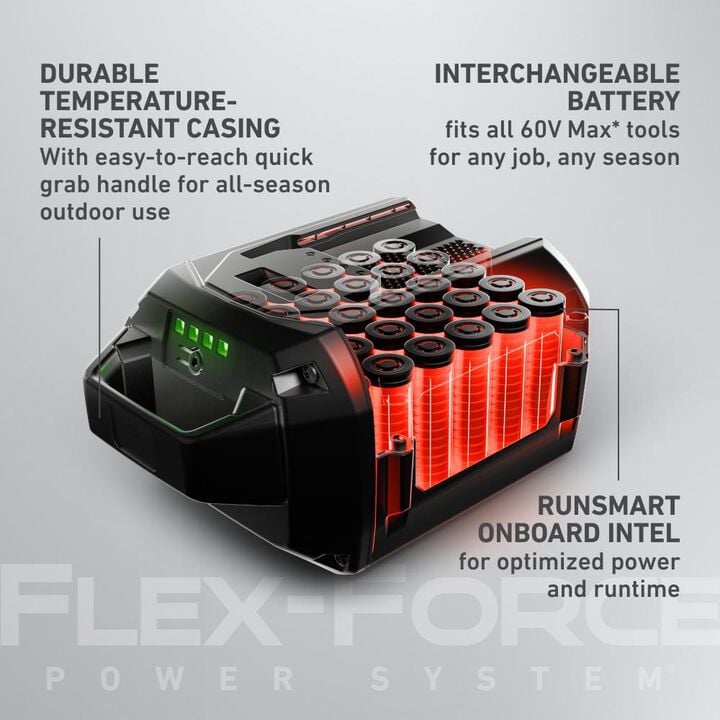 Toro Flex-Force Power System 60V MAX 5.0Ah Lithium-Ion Power Tool Battery Pack with Fuel Indicator, large image number 2