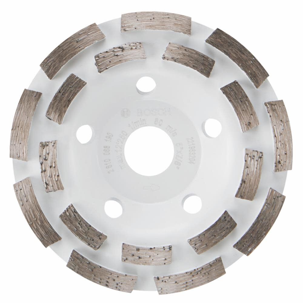 Bosch Promotional 5 in Double Row Segmented Diamond Cup Wheel for Concrete, large image number 1