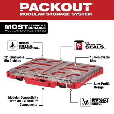 Milwaukee PACKOUT Low-Profile Organizer, large image number 1
