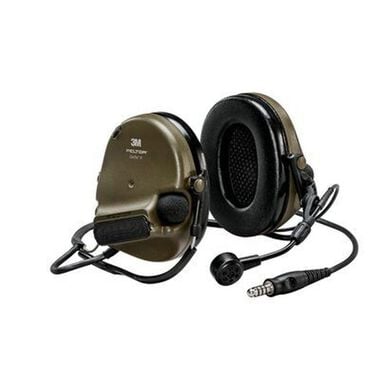 3M PELTOR ComTac V Neckband Single Lead Standard Dynamic Mic NATO Wiring Olive Drab Green MIL/LE Tactical Headset
