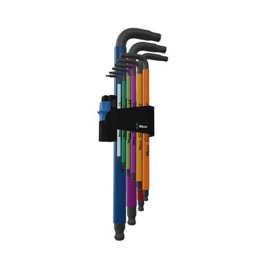 Wera Tools Metric BlackLaser 950/9 Hex-Plus Multicolor HF 1 L-Key Set