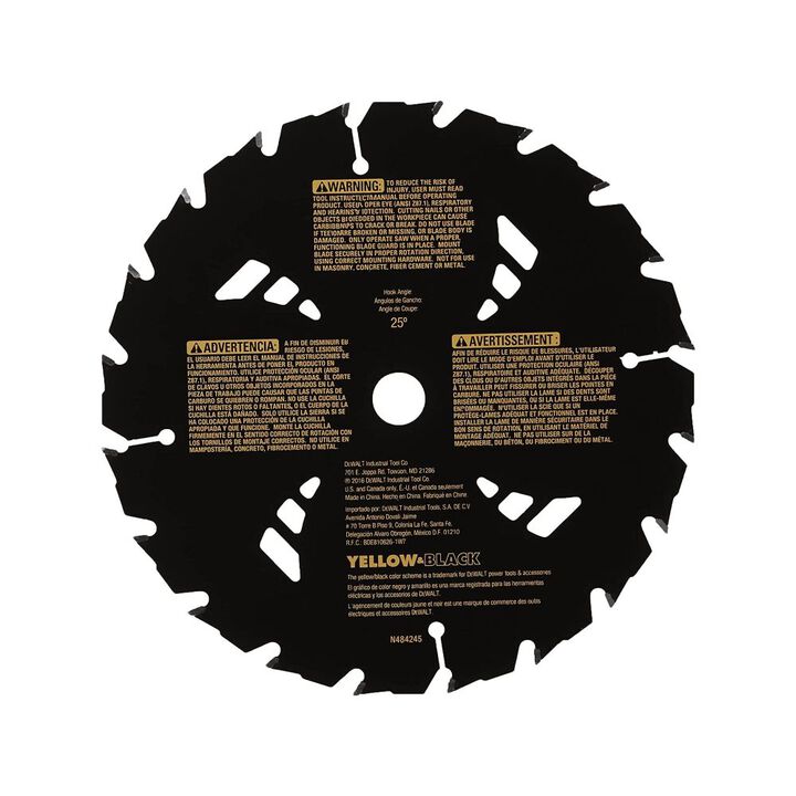 DEWALT 7 1/4 Inch Pack of 10 Pressure Treated Blade Circular Saw Blades, large image number 1