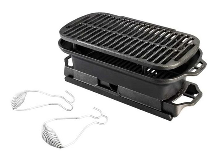 Lodge Cast Iron Sportsmans Pro Black Cast Iron Charcoal Grill