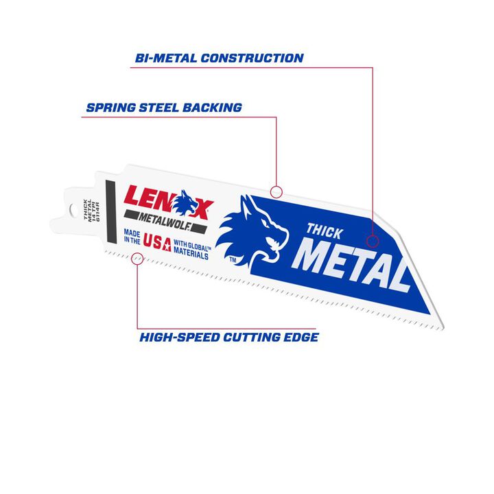Lenox LENOX Lazer Reciprocating Saw Blade Bi-Metal 6 Inch 14 TPI 25 Pieces, large image number 1