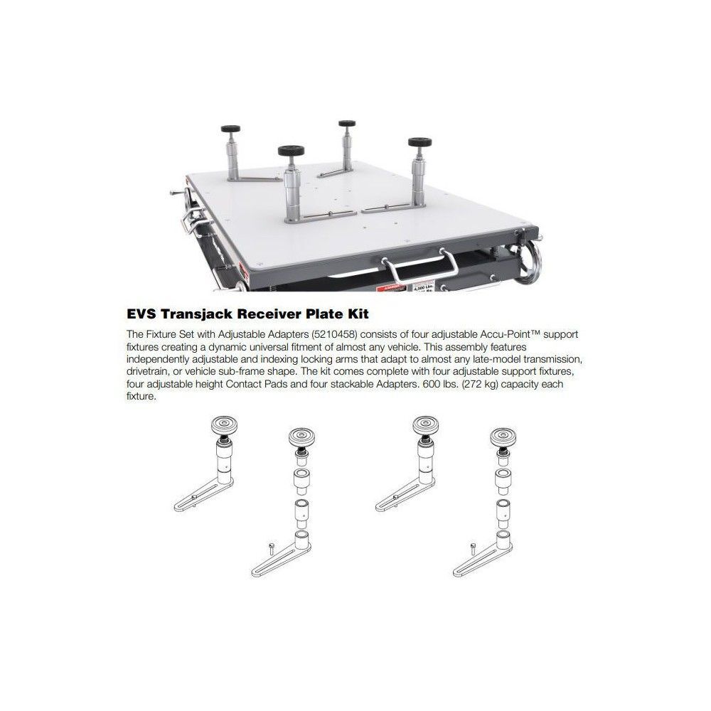 Bendpak Accu-Point Multi-Adjustable Transjack Receiver Plate Kit, large image number 3