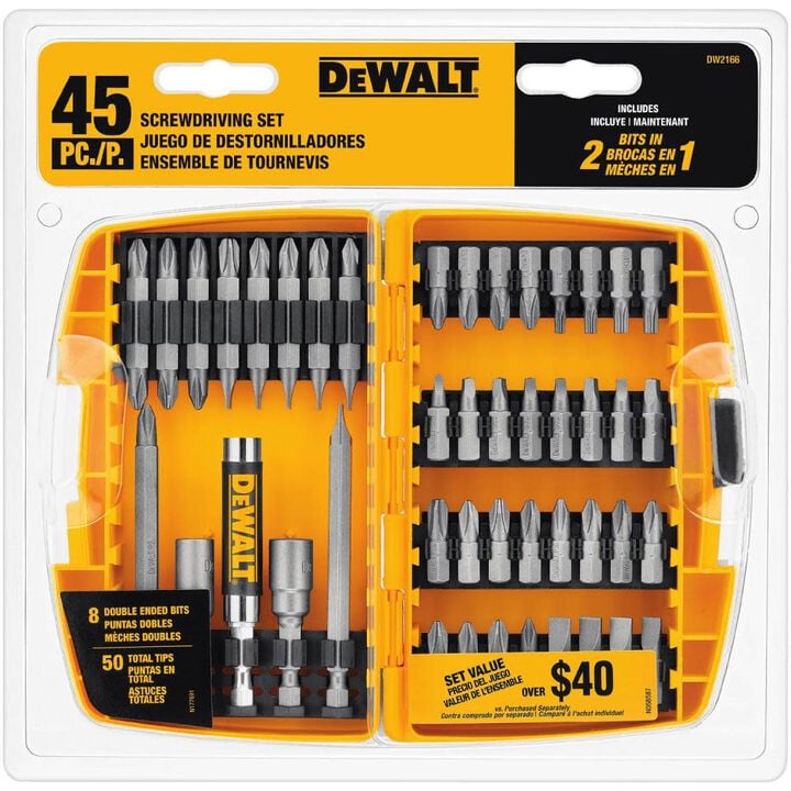 DEWALT 45-Piece Screw Driving Set, large image number 1