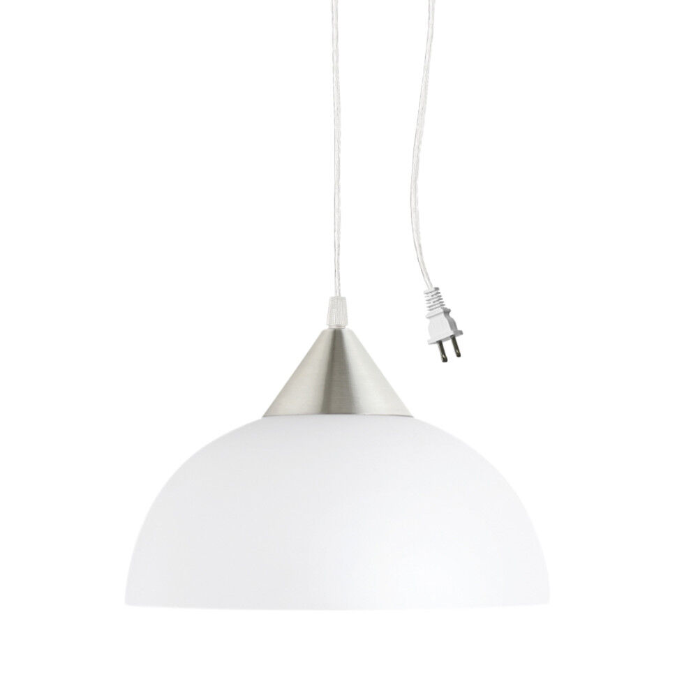 Globe Electric Amaris Plug In Pendant Light 60W E26 1 Light White – 3008651