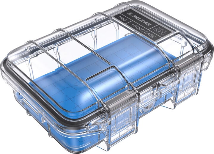 Pelican Polycarbonate M40 Micro Case, Blue/Clear
