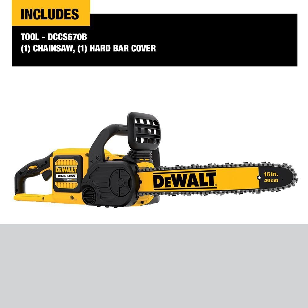 DEWALT FLEXVOLT 16inch Chainsaw 60V MAX (Bare Tool), large image number 3