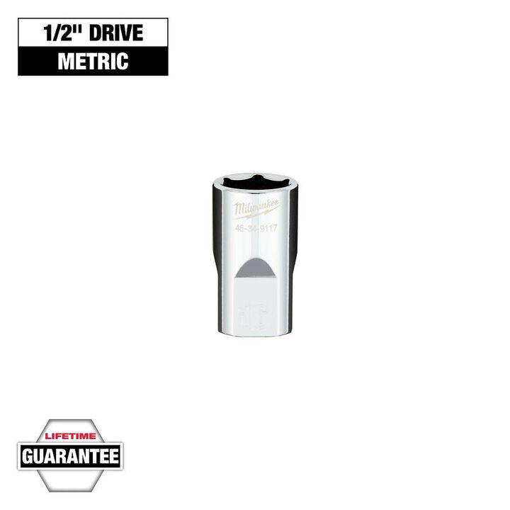 Milwaukee 1/2 in. Drive 16MM Metric 6-Point Socket with FOUR FLAT Sides, large image number 8