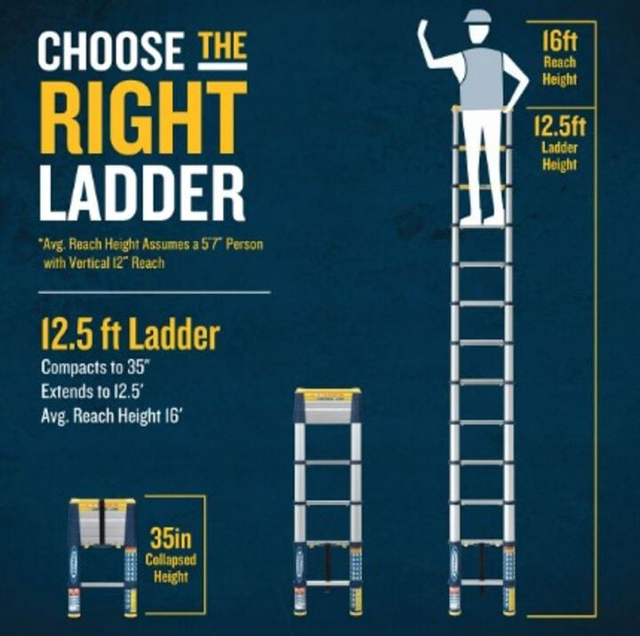 Werner Telescoping Ladder 12.5ft Type IA, large image number 11