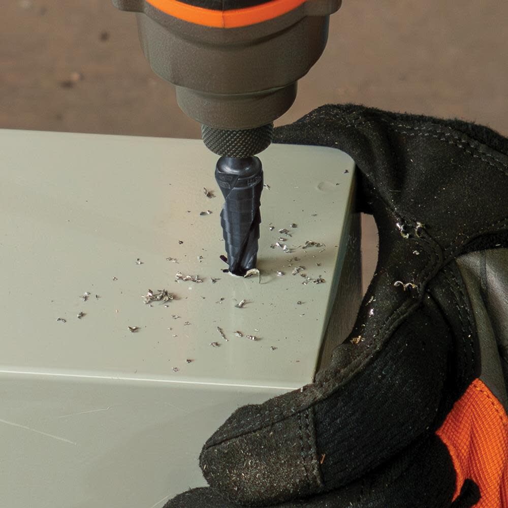 Klein Tools 1/8in to 1/2in Quick Release Sprial Flute Step Drill Bit, large image number 6