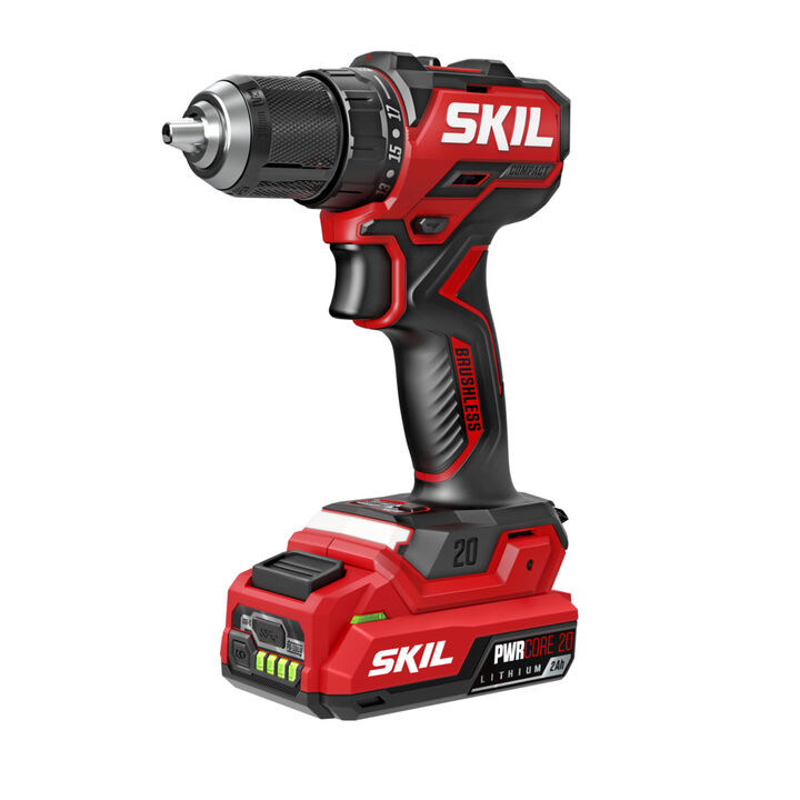 SKIL PWRCORE 20 Brushless 20V 1/2 Inch Compact Drill Driver Kit, large image number 1